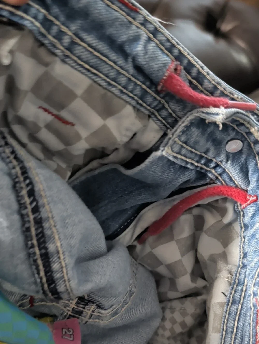 A.LAB Mega Shant Pixel Denim Shorts